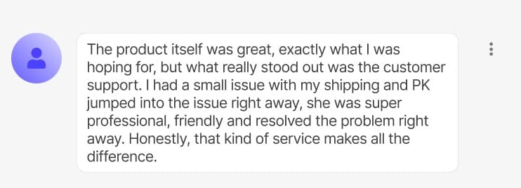 Customer testimonial 18