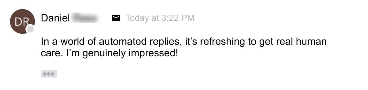 Customer testimonial 6