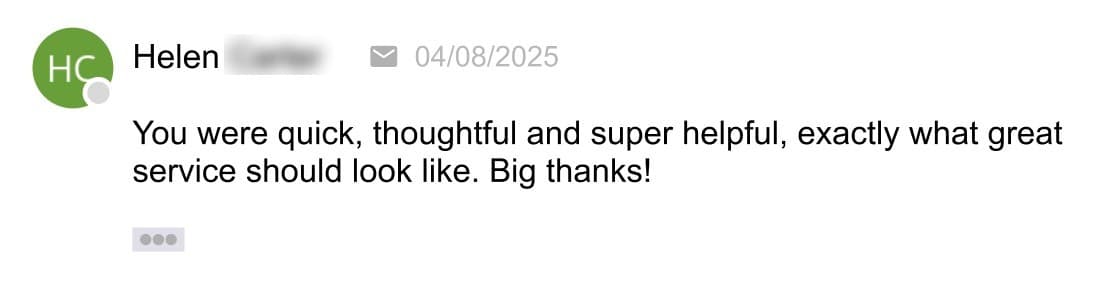 Customer testimonial 7